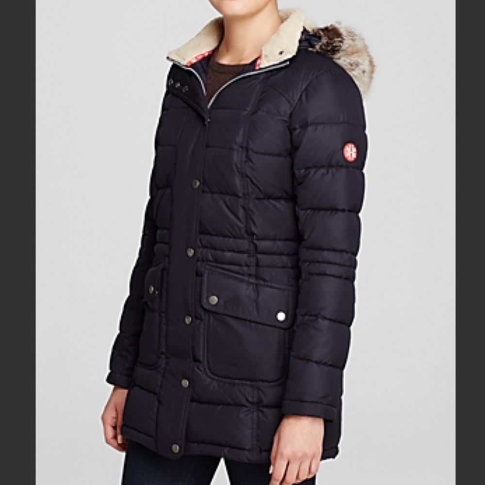Barbour Navy Quilt Puffer Coat (no hood)